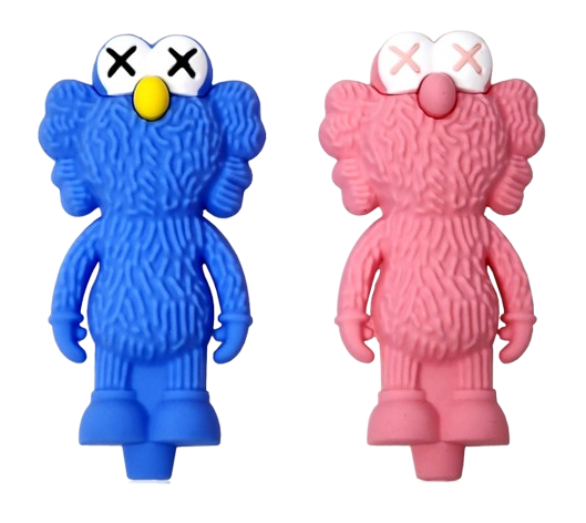 4.5" Kaws Elmo Silicone Hand Pipe - Assorted Colour