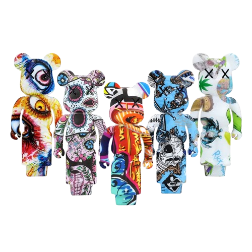 4.5" Kaws Bear Silicone Hand Pipe - Assorted Colour