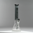 NEW - 16” Castle Glassworks Frosted Tube Colored Beaker Bong