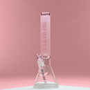 NEW - 16” Castle Glassworks Frosted Tube Colored Beaker Bong