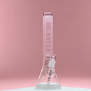 NEW - 16” Castle Glassworks Frosted Tube Colored Beaker Bong