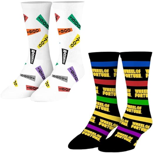 Licensed 2pk Funky Socks - Wheel of Fortune