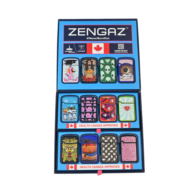 Zengaz Royal Jet Rubberized Cube Lighters - 48pcs/Display Assorted Design