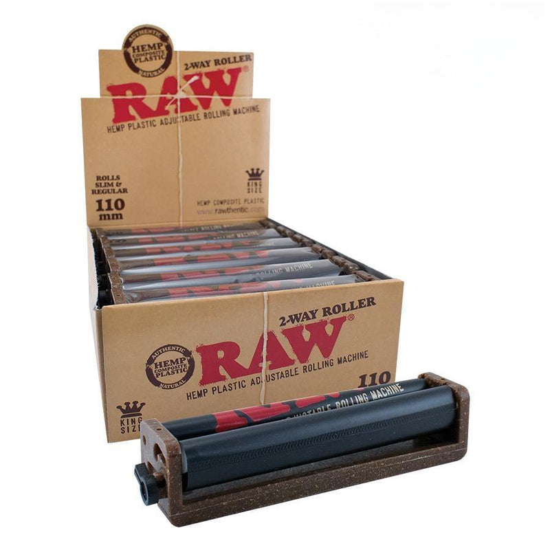 Raw Hemp Plastic Roller Adjustable 2-Way Roller 110mm - Box of 12