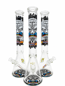 ⚔️👻 18'' 7mm Heavy Duty PHOENIX STAR Ghost Swordsman Beaker Bong - Unique Artist Design