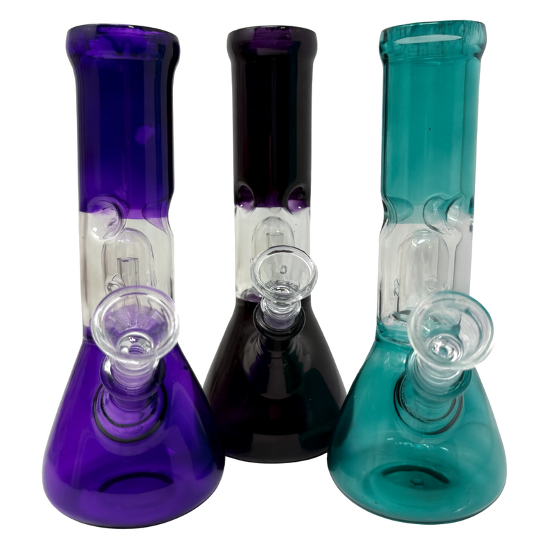 8" Splashguard Multi, Colored Glass Water Pipe - Assorted color