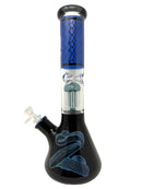 14" 7mm Infyniti Blue Cobra Beaker