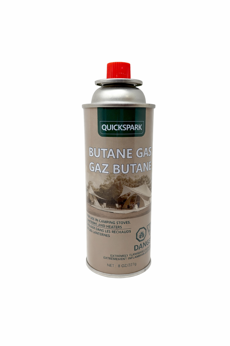 QuickSpark Butane Gas Canister, 227g (8 oz)- 6 Packs a set