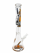 🐅🔥18'' 7mm Heavy Duty PHOENIX STAR Fierce Tiger Beaker Bong - Unique Artist Design