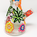 10" Neon Bloom Glow-in-the-Dark Beaker Bong