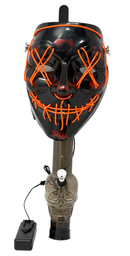 LED Purge Skull Glow Mask with Acrylic pipe