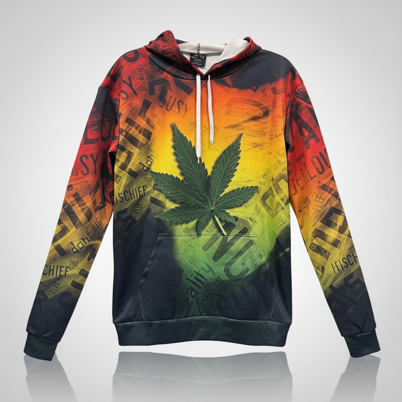 Unisex Graphic Streetwear 3D Hoodie - Rasta Leaf Vibe