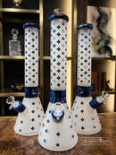 🔷💙 16" Blue Luxe Leaf Beaker Bong 💙🔷