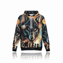Unisex Graphic Streetwear 3D Hoodie - Guardian Wolf Biker