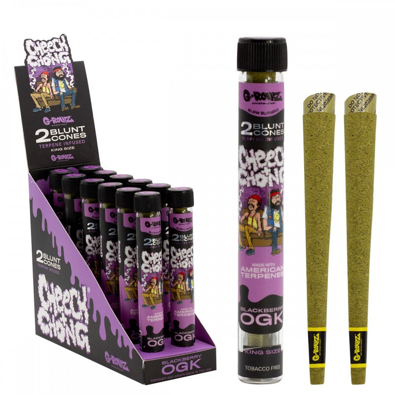 G-ROLLZ Cheech & Chong Terpene Infused Blunt Cones - 12 Packs/Display