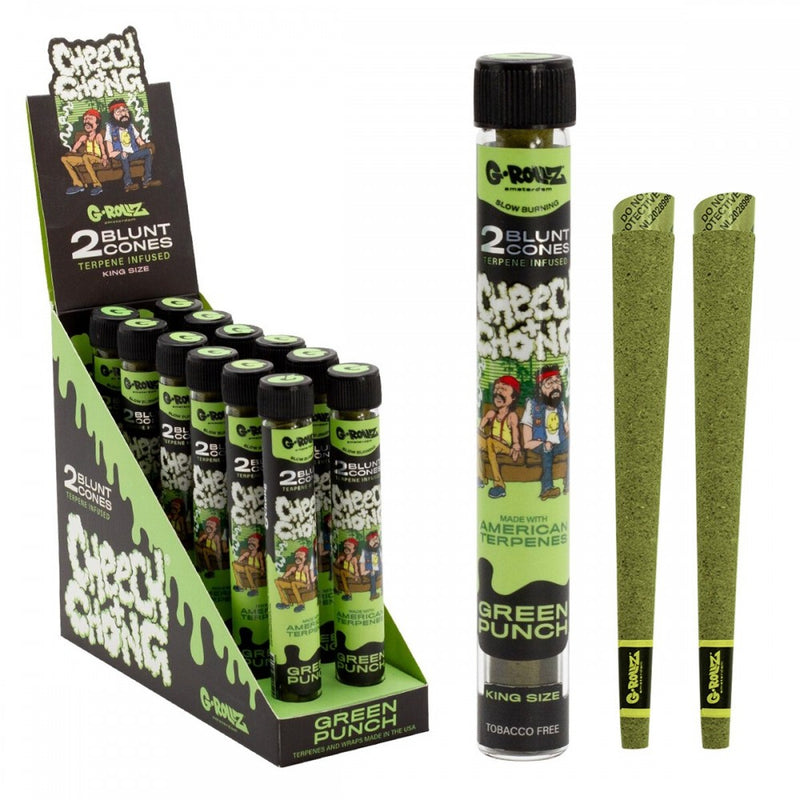 G-ROLLZ Cheech & Chong Terpene Infused Blunt Cones - 12 Packs/Display