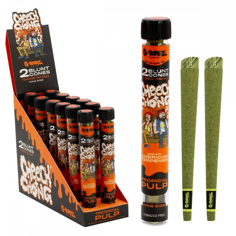 G-ROLLZ Cheech & Chong Terpene Infused Blunt Cones - 12 Packs/Display