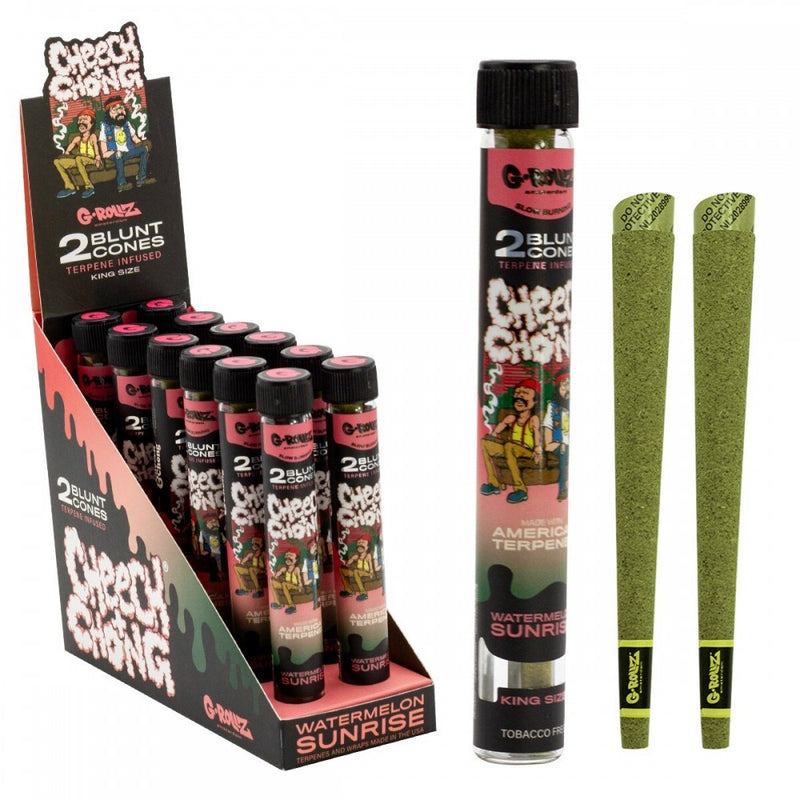 G-ROLLZ Cheech & Chong Terpene Infused Blunt Cones - 12 Packs/Display