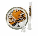 🐅🔥18'' 7mm Heavy Duty PHOENIX STAR Fierce Tiger Beaker Bong - Unique Artist Design