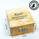 Buy 1 get 1 FREE - Handcrafted Wood Box - Alert! Relaxation Inside & Don't Panic, It's Organic