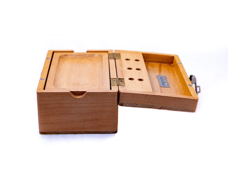 Handcrafted Wood Box - Organic Leaf Carved