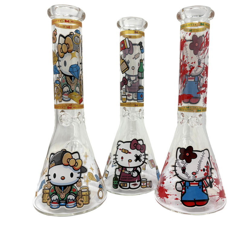 10" HELLO KITTY  Beakers Water Pipe - Assorted Designs