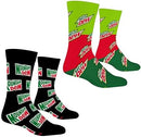 Licensed 2pk Funky Socks - Mountain Dew - Assorted Design