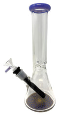 10" Color Lip Glass Beaker Bong - Assorted color