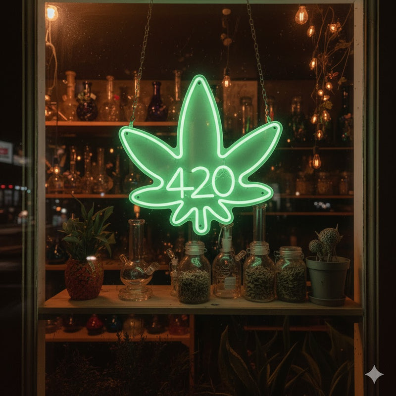 420 Leaf Glow Sign
