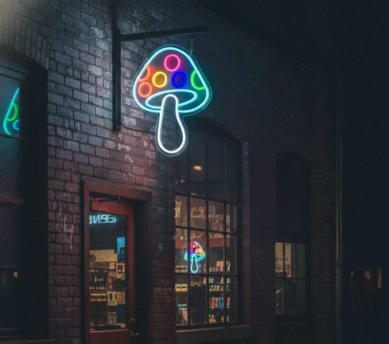 "High-Vibe" Shroom Glow Neon Light