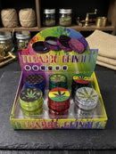🌿 Multi-Design Acrylic Tobacco & Herb Grinders Display Box 🎨  12pcs A box