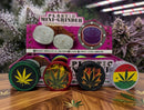 🌿 40mm Leaf Graphic Plastic Mini-Grinder Display Box 🧲 20pcs A Set
