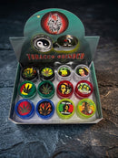 🌿 Graphic Leaf & Bob Marley 30mm  Acrylic Herb Grinder Display Box ☮️