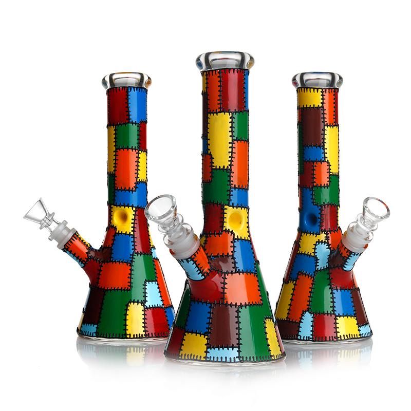 10" 3D Wrap Patch Style Beaker Bong