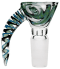 14mm Male Pulsar Colourful Worked Glass Bowl