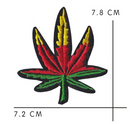 Rasta Leaf Embroidery cloth sticker - 3.1" x 2.8"