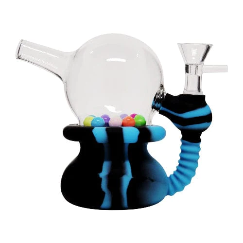 5" M&M Beans Silicone Water Pipe - Assorted Color - (ADD 3 TO CART GET 1 FREE )