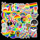 Rainbow Water Proof Stickers - Non-repeating 50pcs/Pack