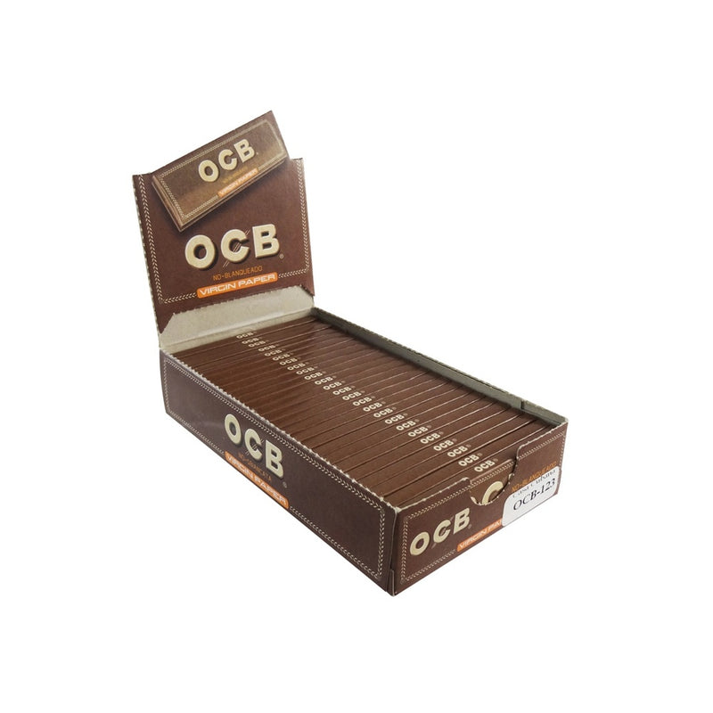 OCB Virgin Unbleached 1 1/4 Rolling Papers - 25 Packs/Box