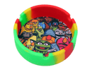 3.5" Round Silicone Ashtray with pad - Assorted Colour