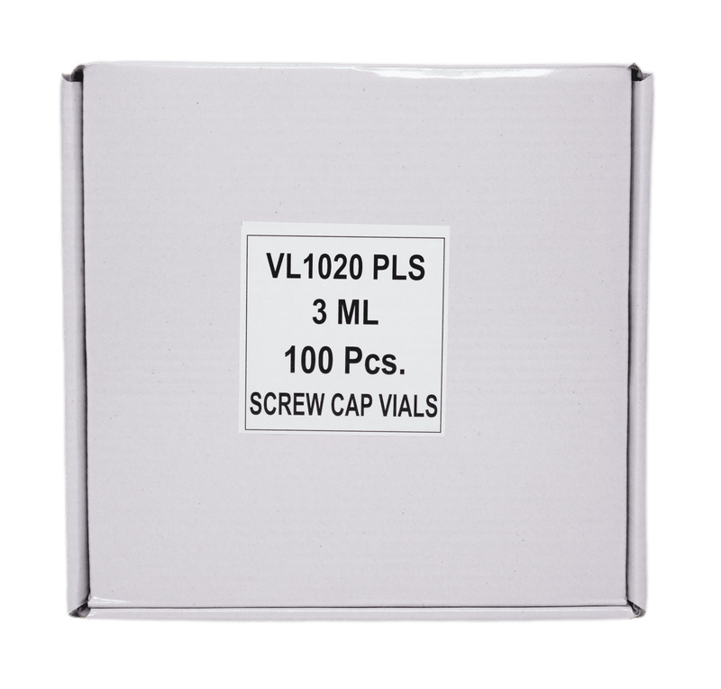 3gm Plastic Vials - 100 Per Box