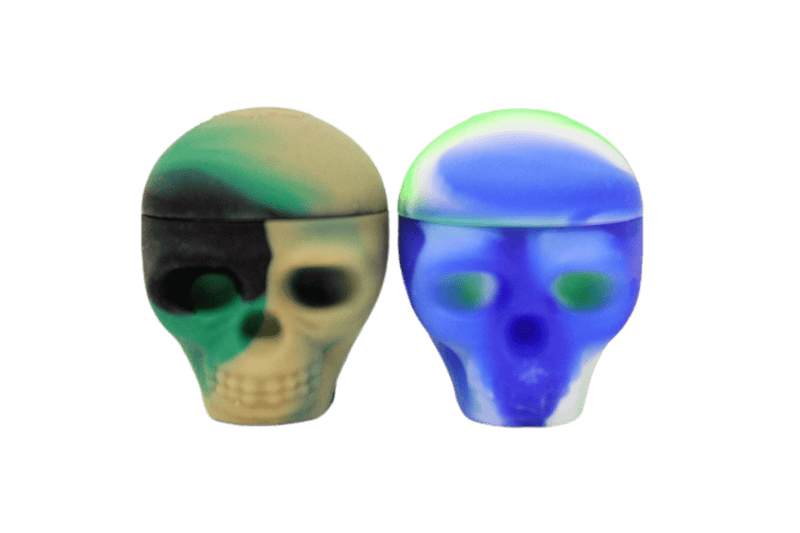 3ml Skull Silicone Concentrate Jar - Assorted Colour - 10 Pcs/Bag