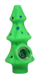 5" Christmas Tree Silicone Hand Pipe