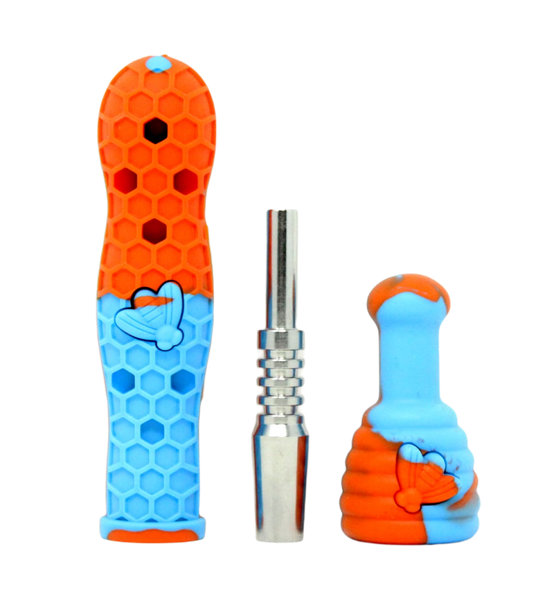 6" Honeycomb Silicone Nector Collector- Assorted Color