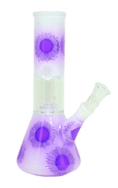 8“ Sunburst Single Perc Bong - Assorted Colour
