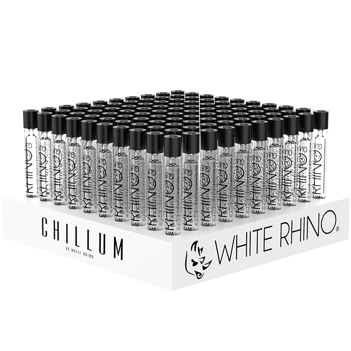 White Rhino Glass Chillum - 100Pcs/Display