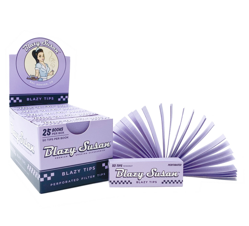 Purple Blazy Susan Perforated Filter Tips - 25Packs/Box