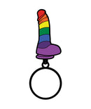 WoodRocket RAINBOW DILDO KEYCHAIN