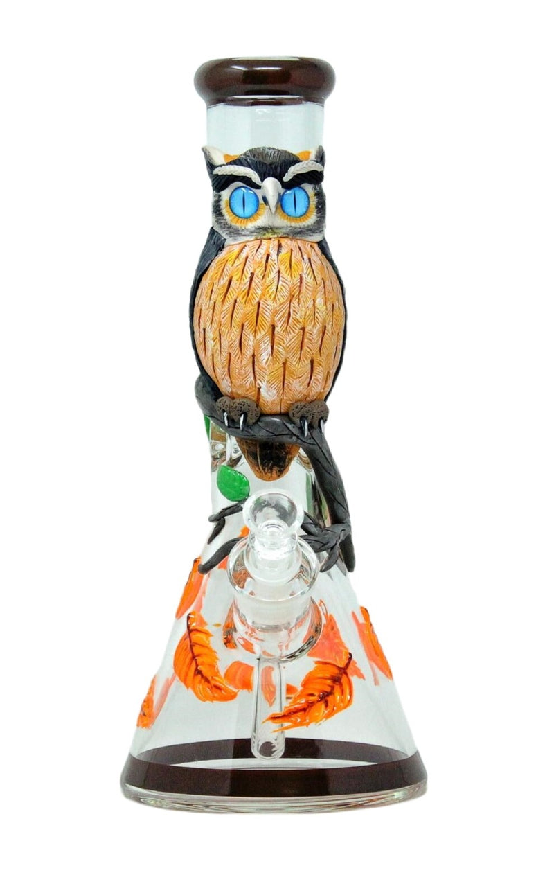 13" 7mm Owl 3D Handcraft Beaker