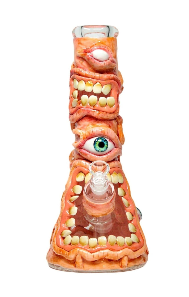 13" 7mm Double Mouth Monster 3D Handcraft Beaker